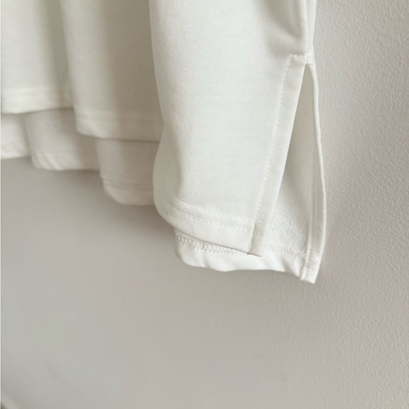 JODIFL Patriotic USA Red White and Blue boxy 3/4 Patchwork Top - Picture 8 of 10